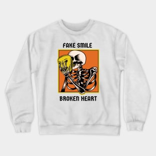 Fake Smile Broken Heart Crewneck Sweatshirt